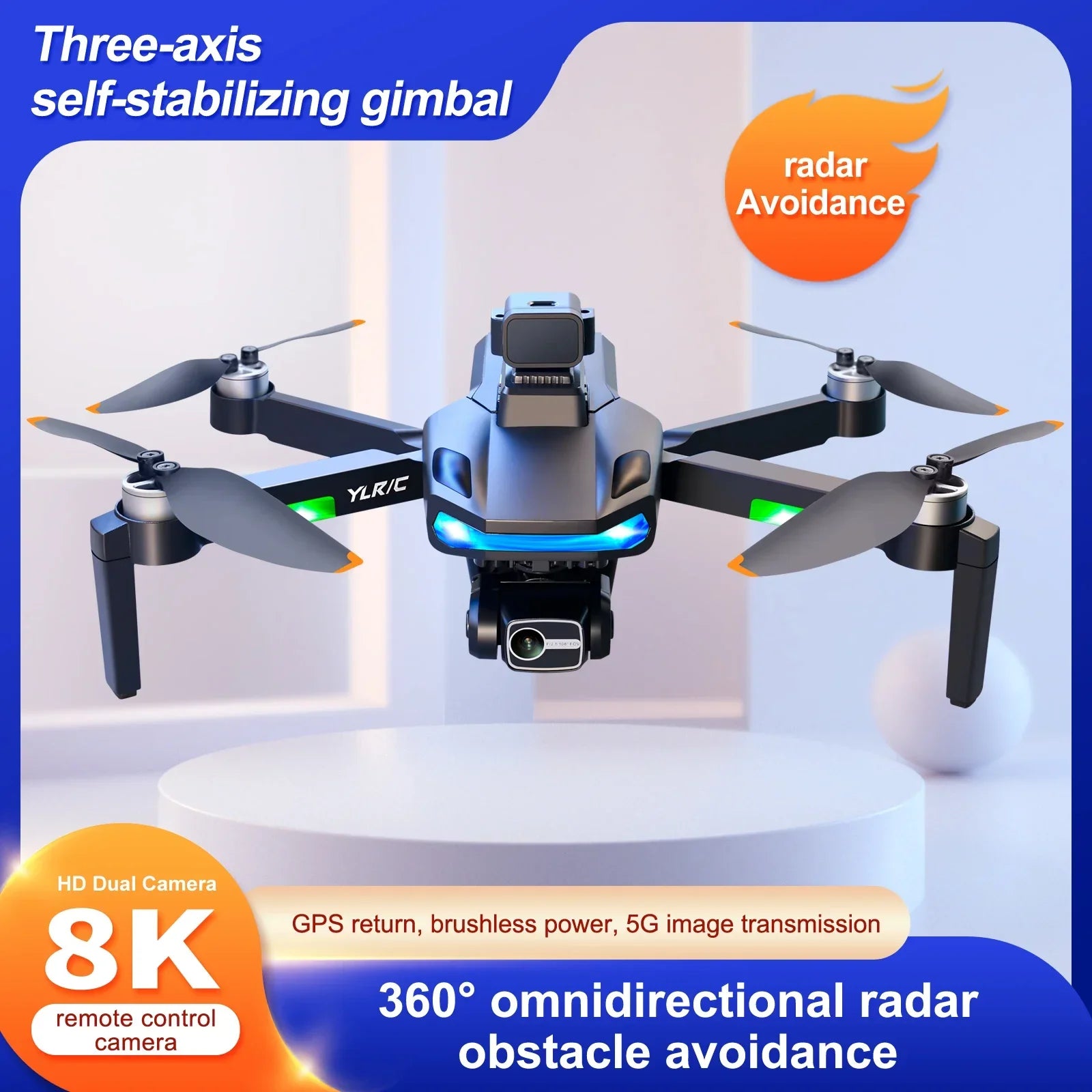 S135 Drone 1080P HD Camera Aerial Photography Professional Brushless Quadcopter Folding Remote Control Helicopter Toy Gif